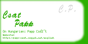 csat papp business card